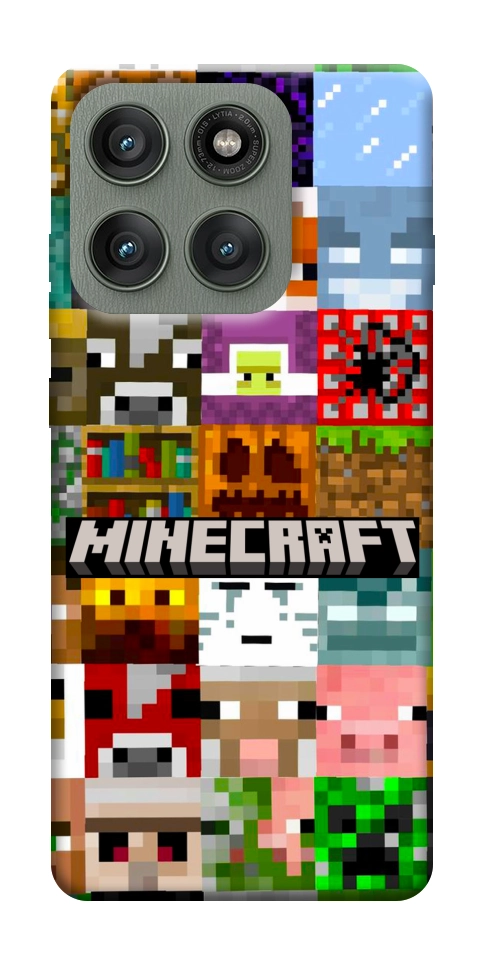 Чехол Minecraft collage для Motorola Edge 60 Pro