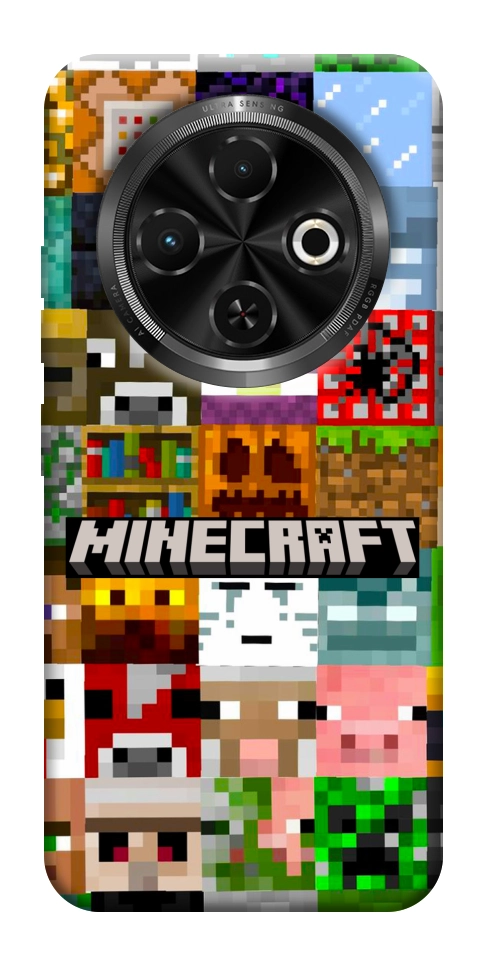Чохол Minecraft collage для TECNO Spark 30C (KL5n)