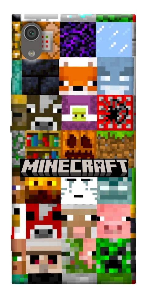 Чехол Minecraft collage для Sony Xperia XA1