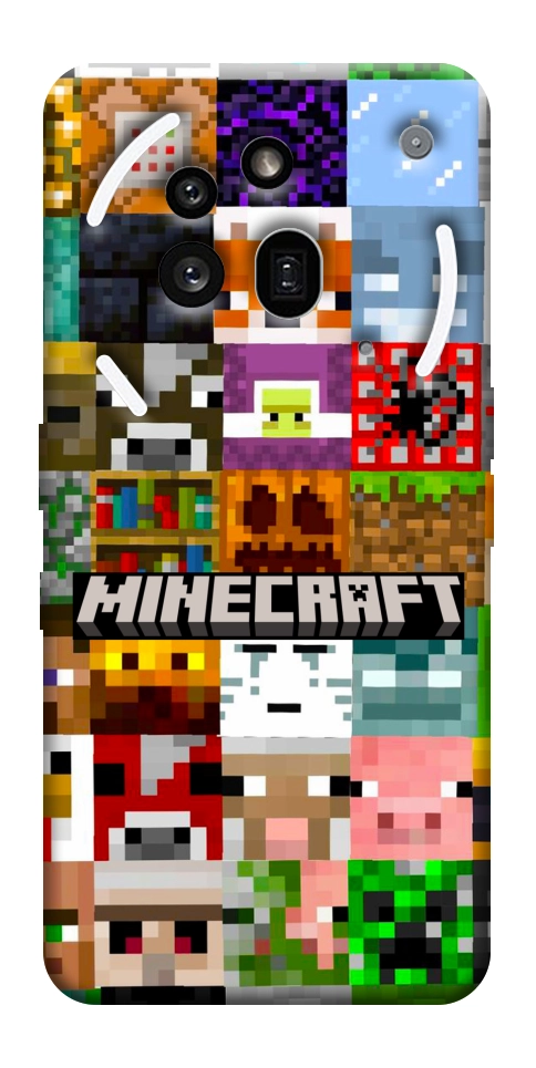 Чехол Minecraft collage для Nothing Phone (3a) Pro