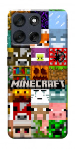 Чехол Minecraft collage для Motorola Moto G56 5G