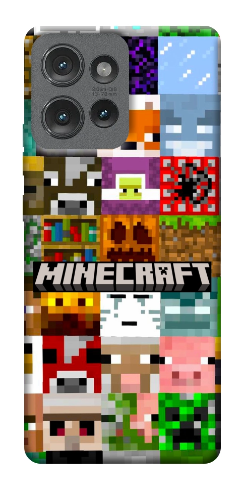 Чехол Minecraft collage для Motorola Edge 50