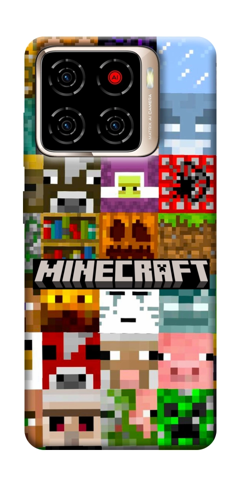 Чехол Minecraft collage для ZTE Blade A56