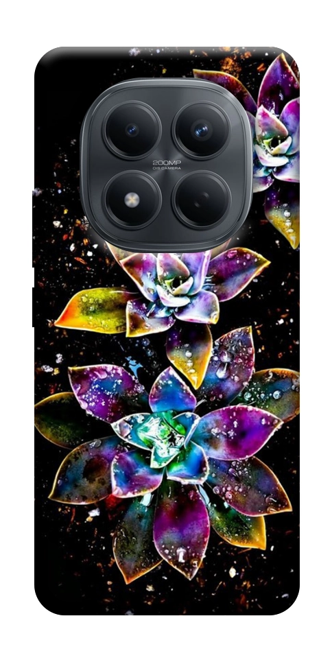 Чохол Flowers on black для Xiaomi Redmi Note 15 Pro 4G