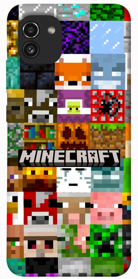 Чехол Minecraft collage для Galaxy A03