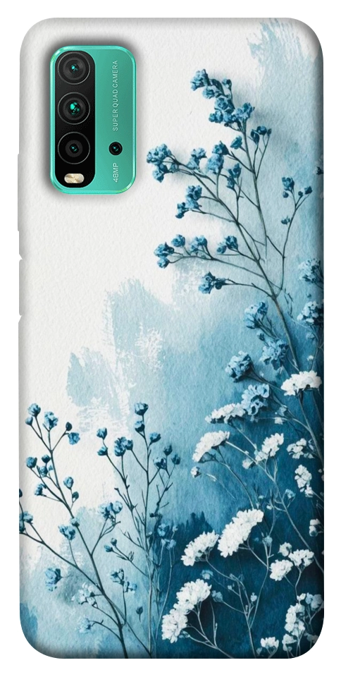 Чехол Blue minimal для Xiaomi Redmi Note 9 4G