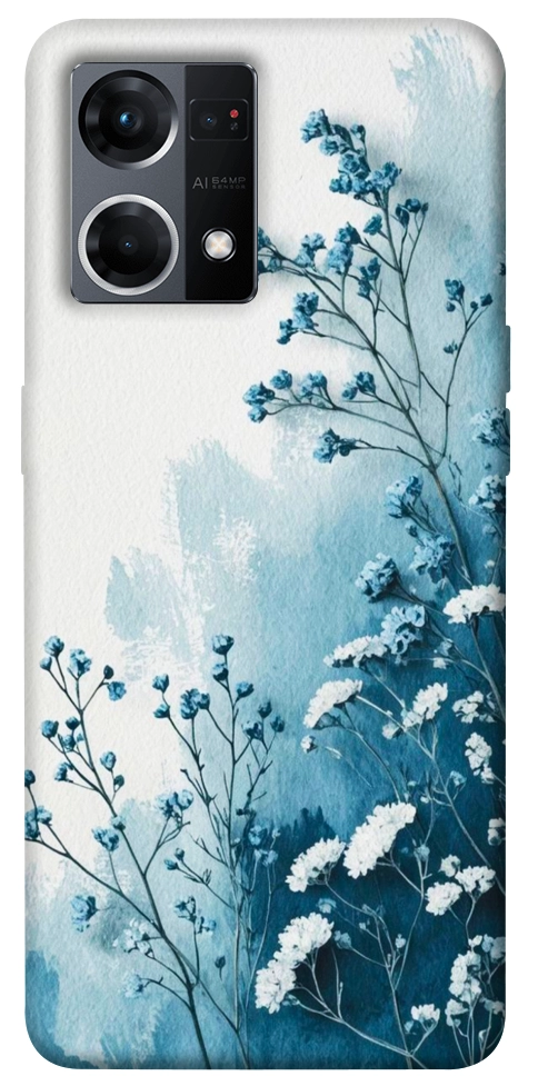 Чехол Blue minimal для Oppo Reno 7 4G