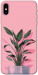 Чохол Pink plant для iPhone X