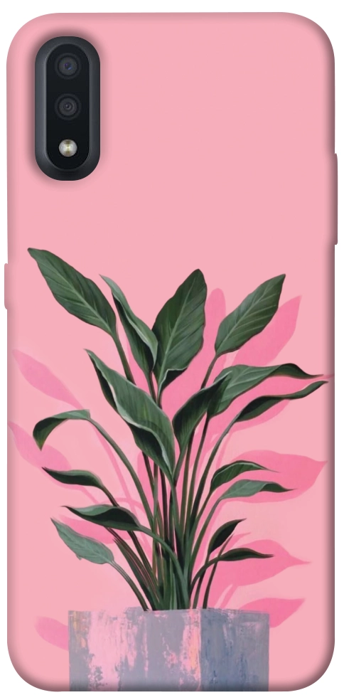 Чехол Pink plant для Galaxy A01