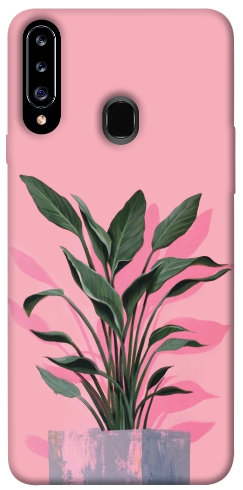 Чехол Pink plant для Galaxy A20s (2019)