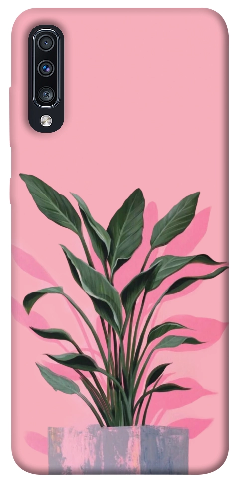 Чехол Pink plant для Galaxy A70 (2019)