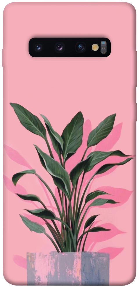 Чехол Pink plant для Galaxy S10 Plus (2019)