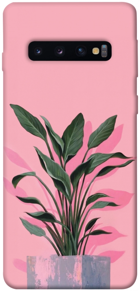 Чехол Pink plant для Galaxy S10 (2019)