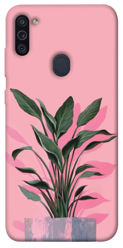 Чохол Pink plant для Galaxy M11 (2020)