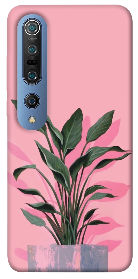 Чехол Pink plant для Xiaomi Mi 10