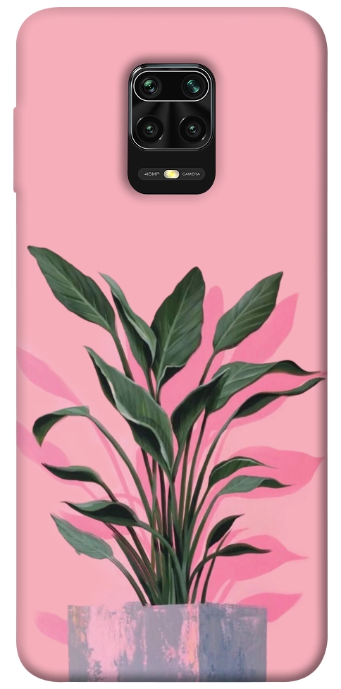 Чехол Pink plant для Xiaomi Redmi Note 9 Pro