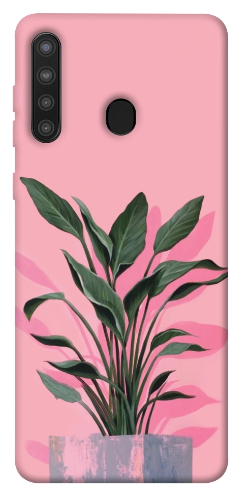 Чехол Pink plant для Galaxy A21