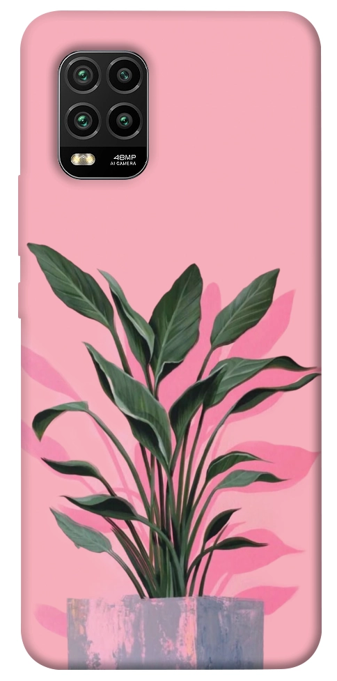 Чехол Pink plant для Xiaomi Mi 10 Lite