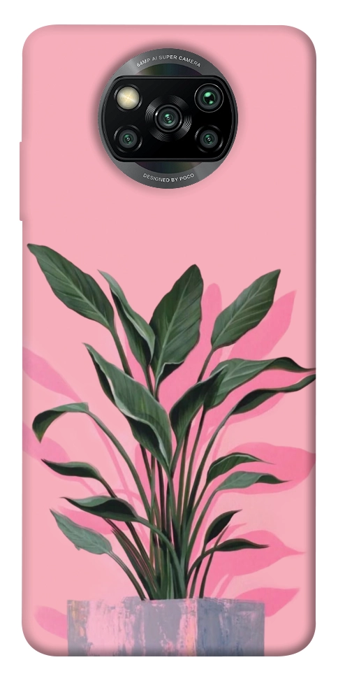 Чохол Pink plant для Xiaomi Poco X3 NFC