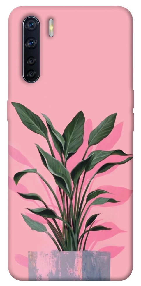 Чехол Pink plant для Oppo A91