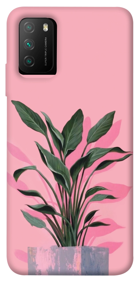 Чехол Pink plant для Xiaomi Poco M3
