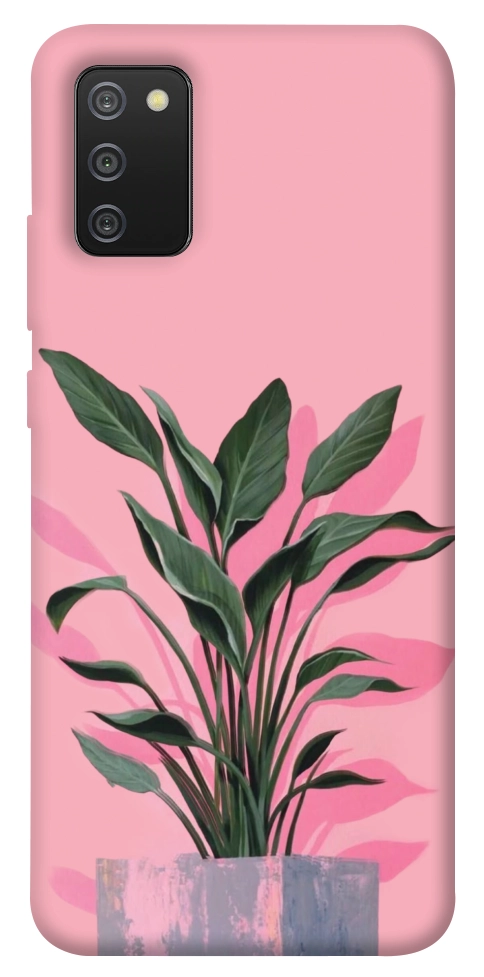 Чехол Pink plant для Galaxy A02s