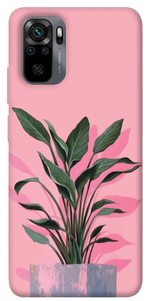 Чехол Pink plant для Xiaomi Redmi Note 10