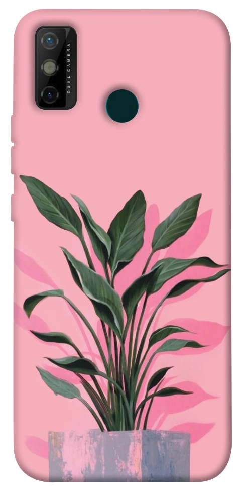 Чохол Pink plant для TECNO Spark 6 Go
