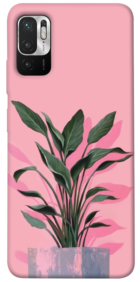 Чехол Pink plant для Xiaomi Redmi Note 10 5G