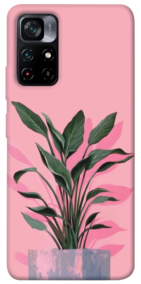 Чехол Pink plant для Xiaomi Poco M4 Pro 5G