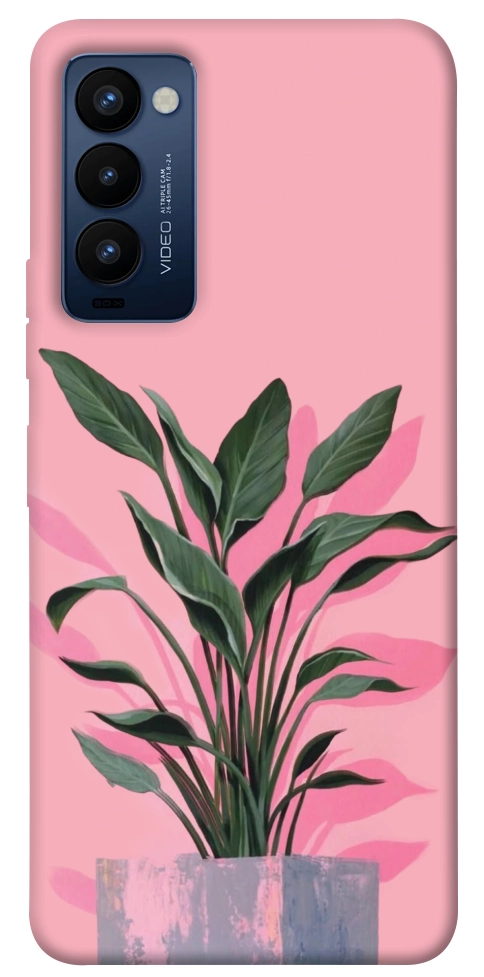 Чехол Pink plant для TECNO Camon 18