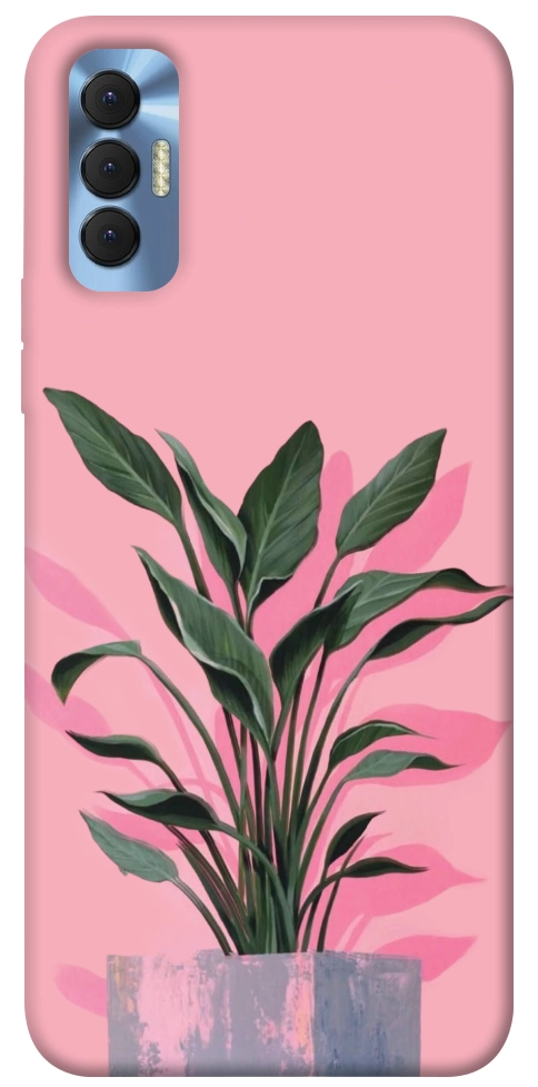 Чехол Pink plant для TECNO Spark 8P