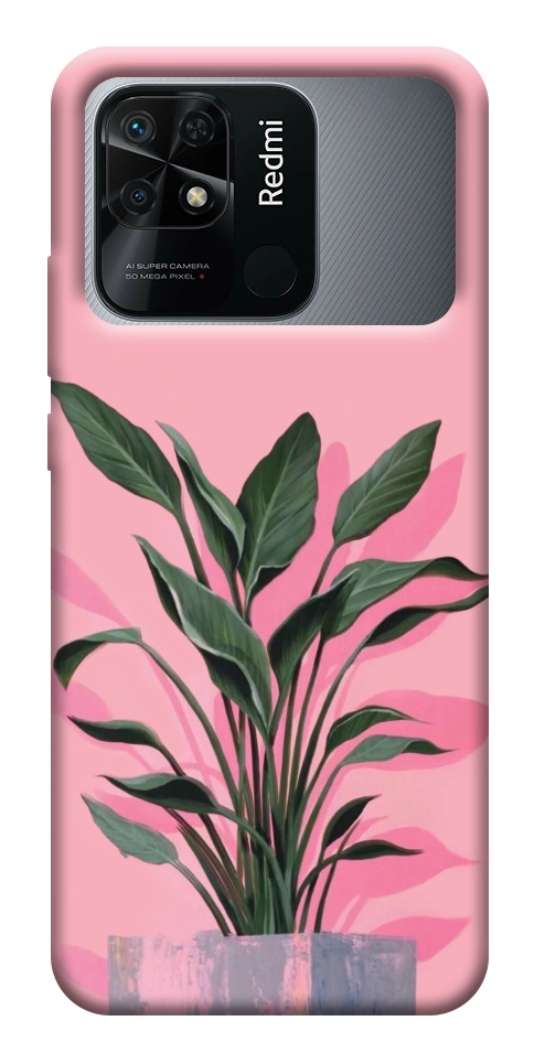 Чехол Pink plant для Xiaomi Redmi 10C