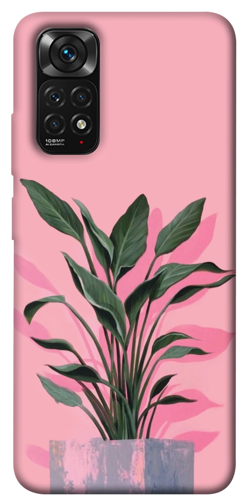 Чехол Pink plant для Xiaomi Redmi Note 11 (Global)