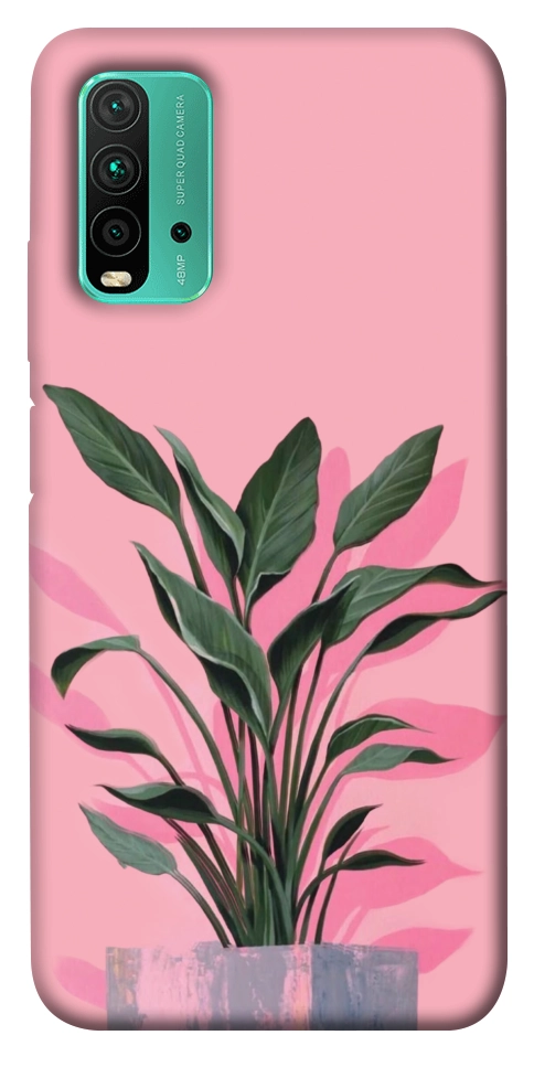 Чехол Pink plant для Xiaomi Redmi Note 9 4G