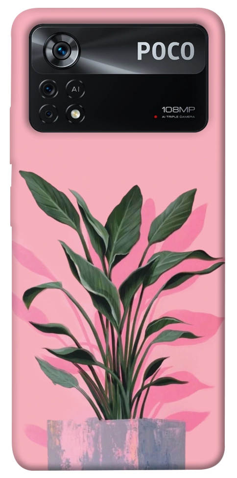 Чохол Pink plant для Xiaomi Poco X4 Pro