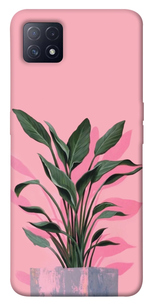 Чехол Pink plant для Oppo A73 5G