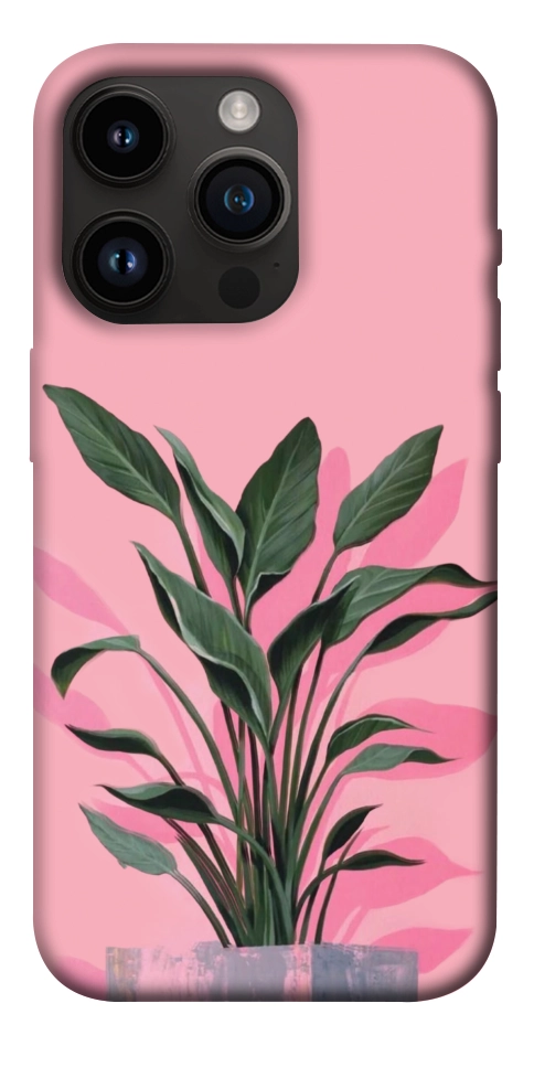 Чохол Pink plant для iPhone 14 Pro
