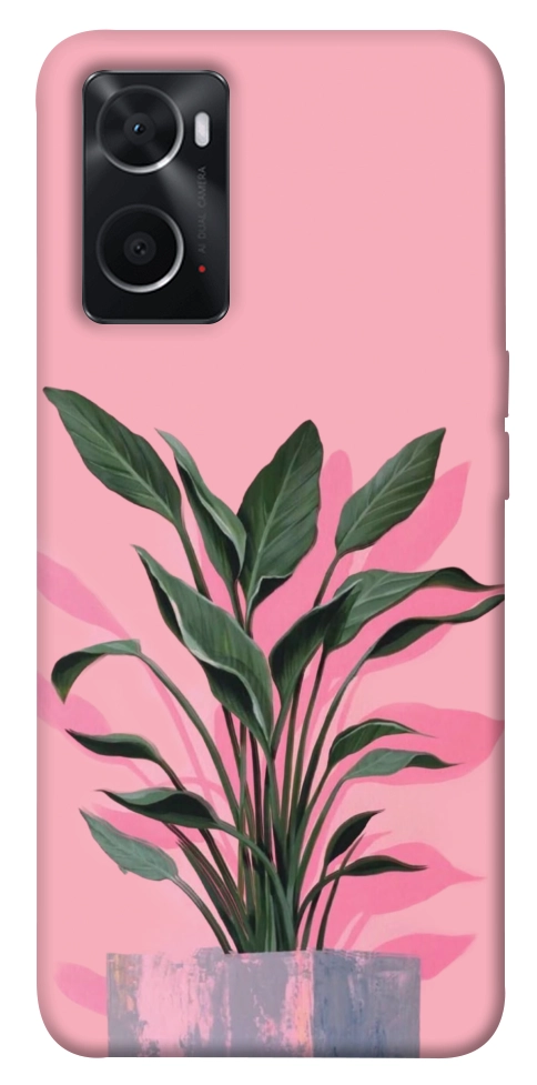 Чехол Pink plant для Oppo A76 4G