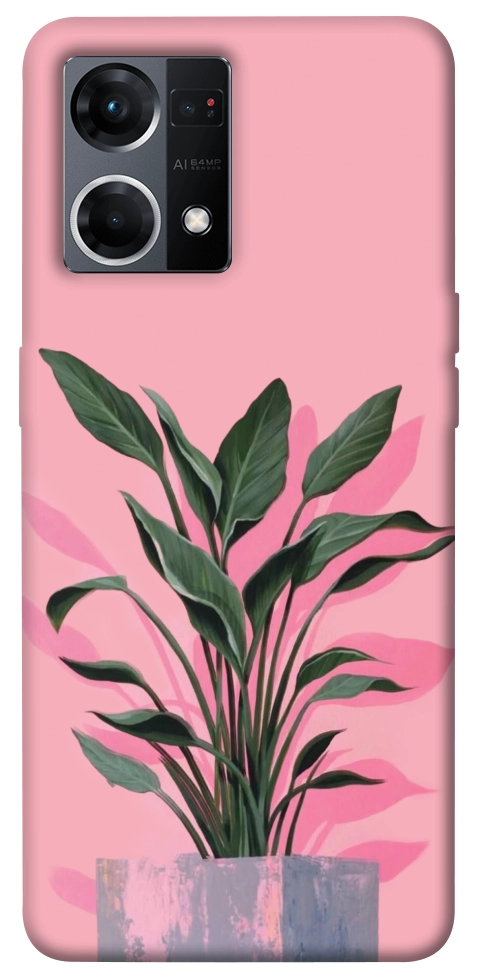 Чехол Pink plant для Oppo Reno 7 4G