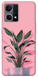 Чохол Pink plant для Oppo Reno 7 4G