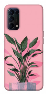 Чехол Pink plant для Oppo Reno 5 4G
