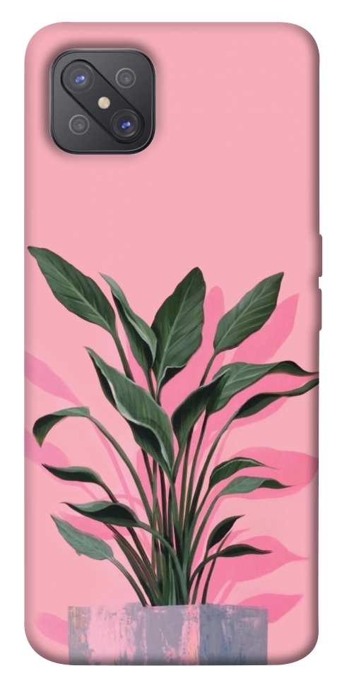 Чехол Pink plant для Oppo A92s