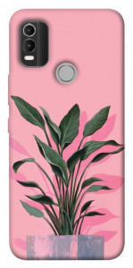 Чехол Pink plant для Nokia C21 Plus