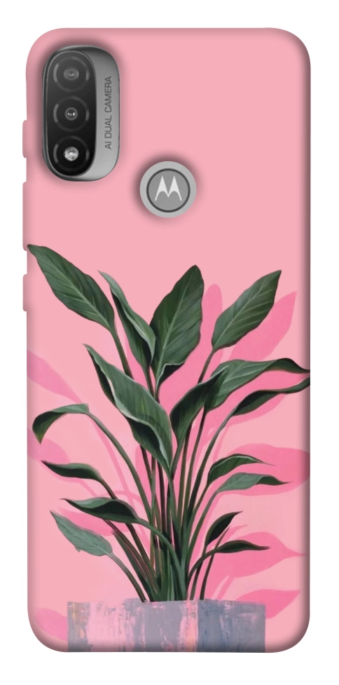 Чохол Pink plant для Motorola Moto E20