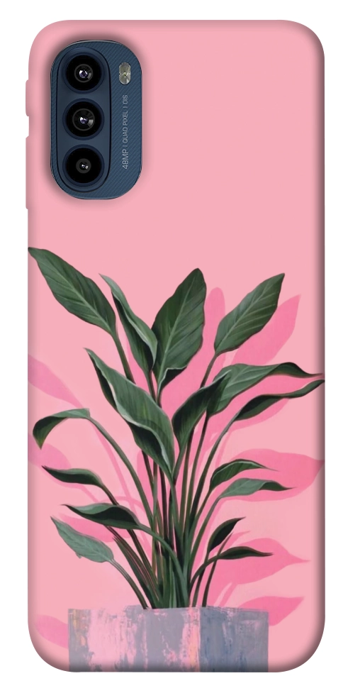 Чехол Pink plant для Motorola Moto G41