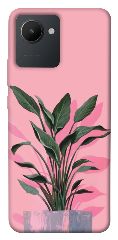 Чехол Pink plant для Realme C30s