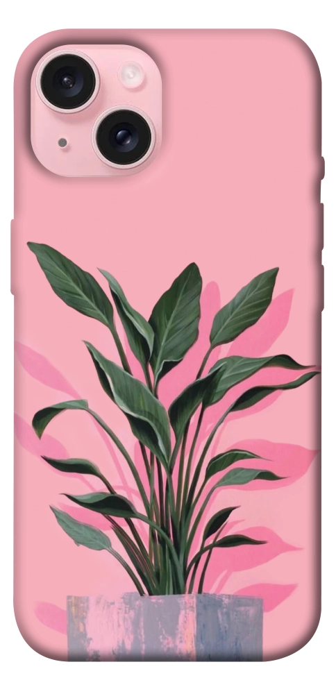Чехол Pink plant для iPhone 15