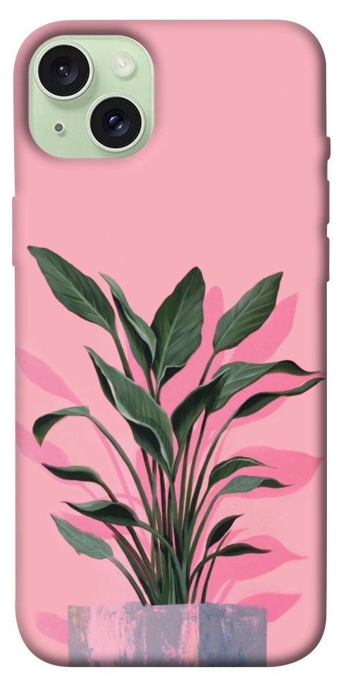 Чехол Pink plant для iPhone 15 Plus