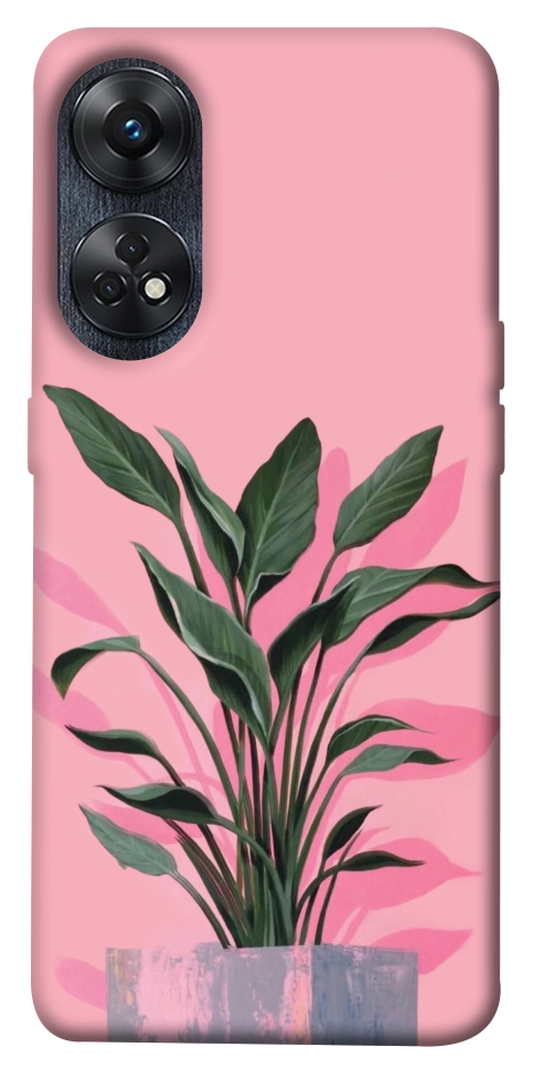 Чехол Pink plant для Oppo Reno 8 T 4G